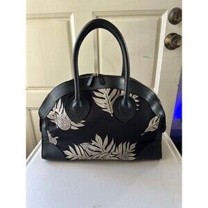 VGT Sig Zane Limited Edition Hawaiian Ulu Lauae Genuine Leather Trim Satchel Bag